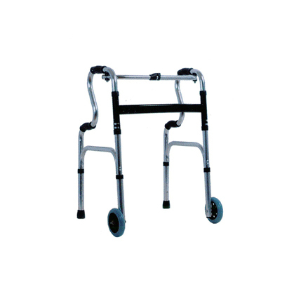 Double - wheel double bend walker, FOLDABLE